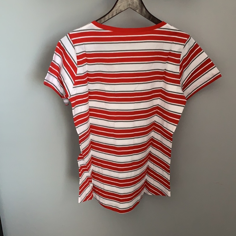 NWT! Ohio State Ladies Striped Short Sleeve Top - Picture 4 of 4